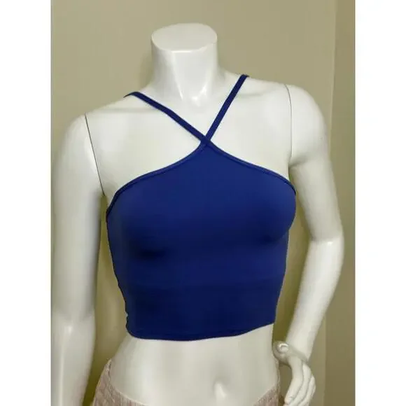 GAP Fit Eclipse Blue Bra Top XS Brami Halter Yoga Cami Tank Athletic - Picture 2 of 4